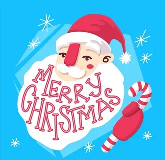 圣诞老人头像贺卡图片