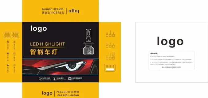 智能汽车车灯包装盒图片