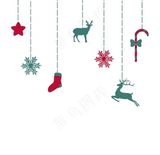 圣诞圣诞节矢量装饰小元素组合图片