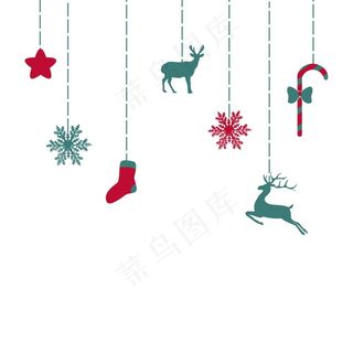 圣诞圣诞节矢量装饰小元素组合图片