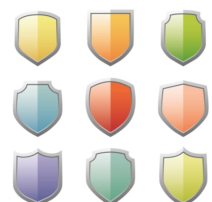 彩色盾牌图标图片