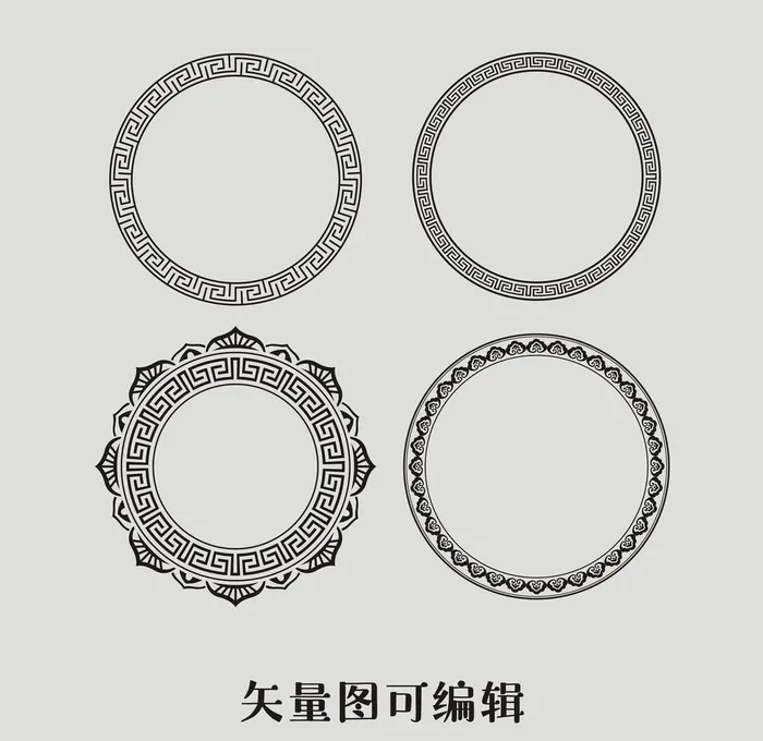 矢量圆形花纹图片cdr矢量模版下载