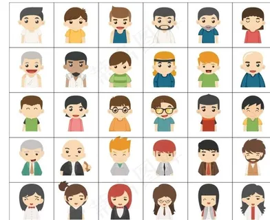 卡通人物小图标图片