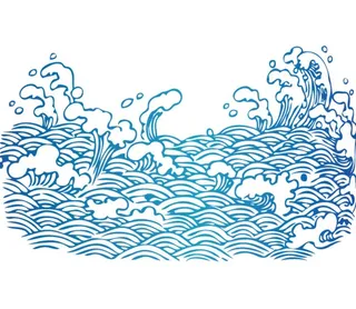 海浪矢量图片