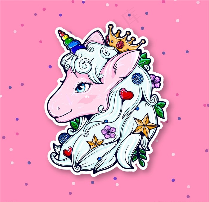 粉色独角兽图片