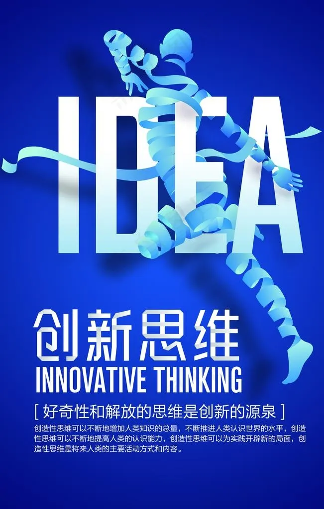 创新思维企业文化标语海报素材图片