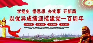 优异成绩迎接建党一百周年图片