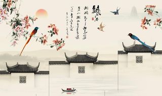 宁静致远徽派建筑图片