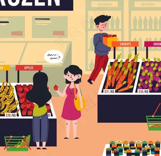 超市购物场景图片 超市购物场景图片