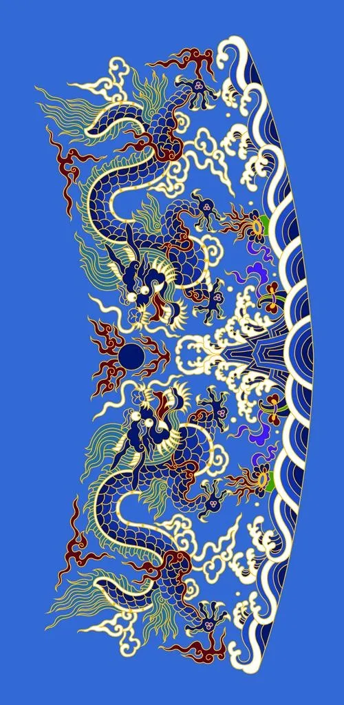 蟒袍龙纹水纹云纹图片(5770x11099)psd模版下载