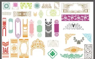 古典花纹 古代人物 建筑花纹图片