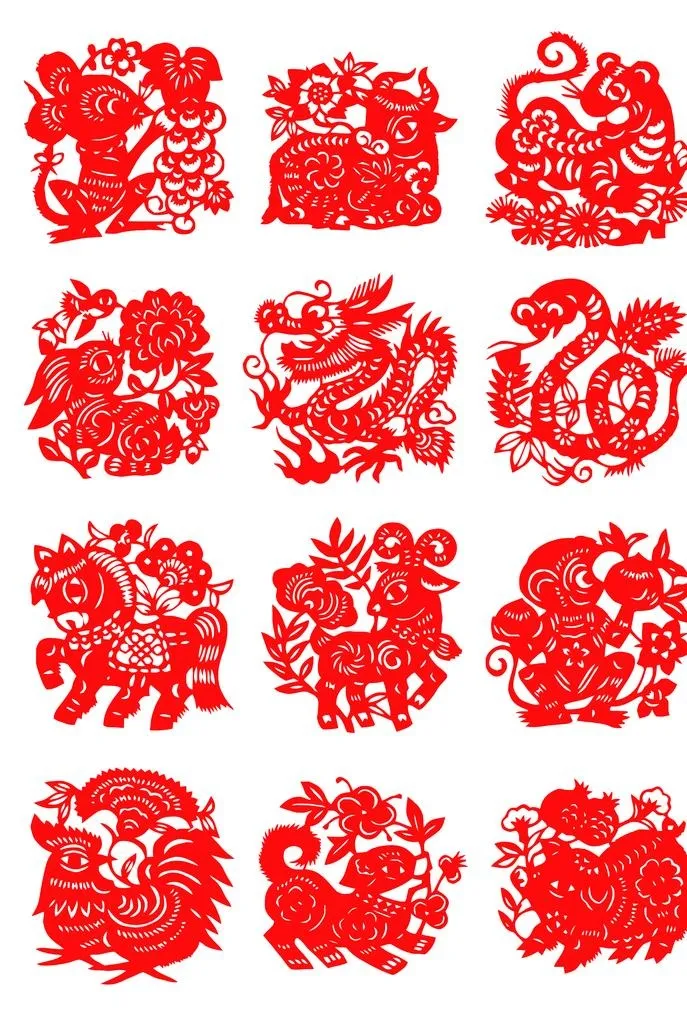 12生肖图片(3032x4316)psd模版下载