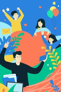 扁平商务插画海报图片