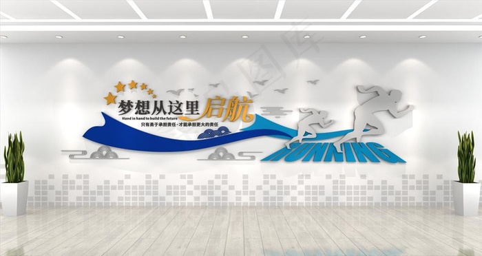 公司文化墙图片cdr矢量模版下载