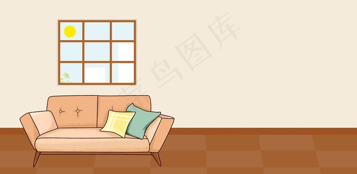 卡通室内背景图图片psd模版下载