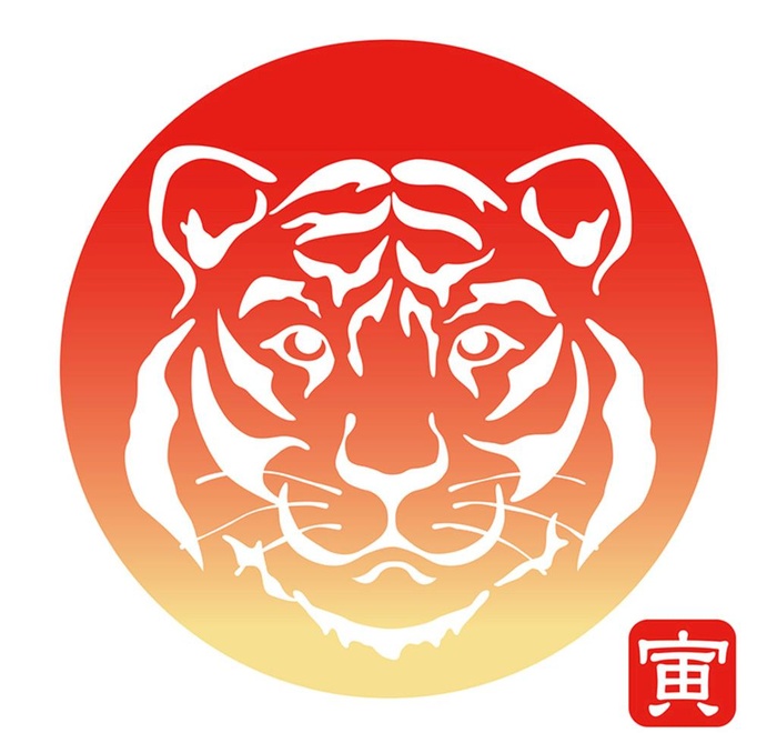 虎头剪影图片ai矢量模版下载