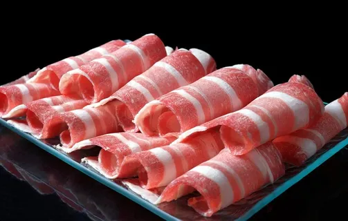 高清肥牛羊肉卷火锅原料食材图片