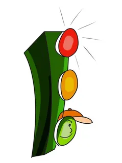 卡通红绿灯图片