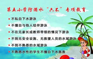 防溺水六不专项教育图片