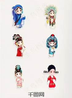 卡通京剧人像图片