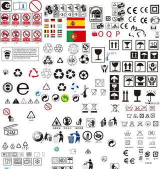 环保垃圾桶生产许可警告禁止标志图片