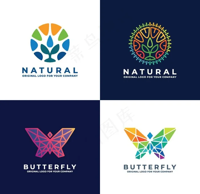 蝴蝶logo图片eps,ai矢量模版下载