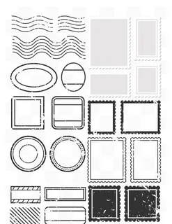 简约邮票元素图片