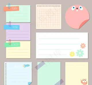 卡通便签纸图片