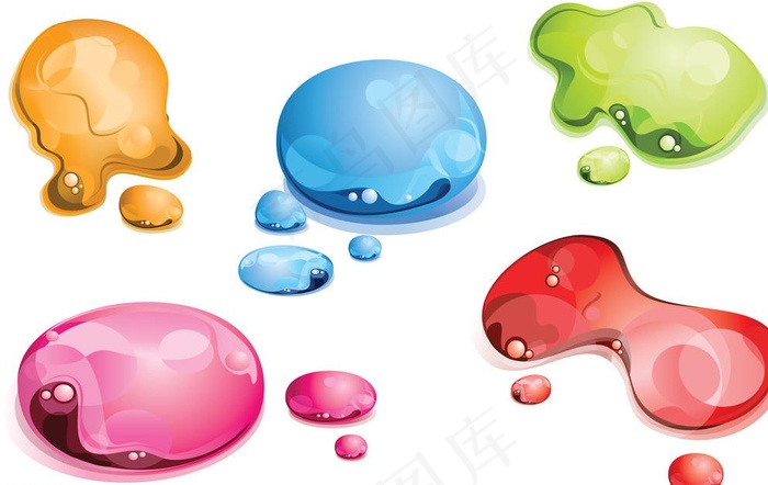 多彩水滴图片