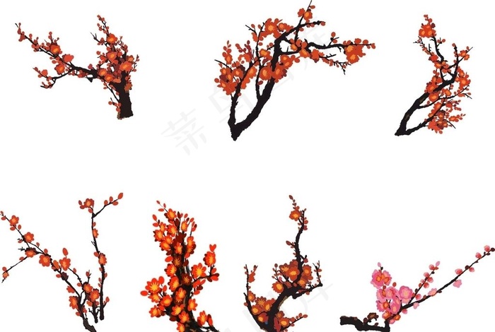 梅花图片cdr矢量模版下载