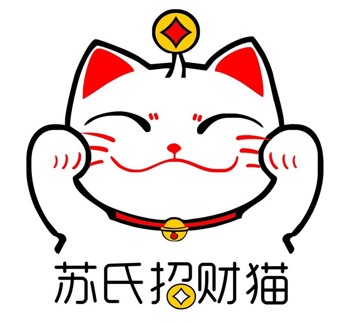 苏氏招财猫图片ai矢量模版下载