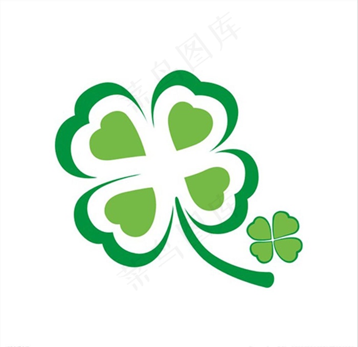 四叶草图标矢量图图片