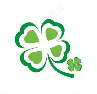 四叶草图标矢量图图片