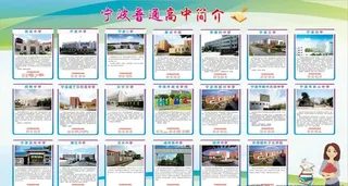学校展板 学校简介图片