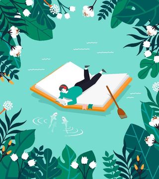 读书日插画图片