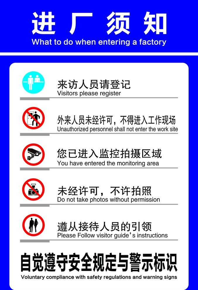 进厂须知图片