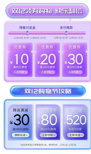 璃质感优惠券模板图片