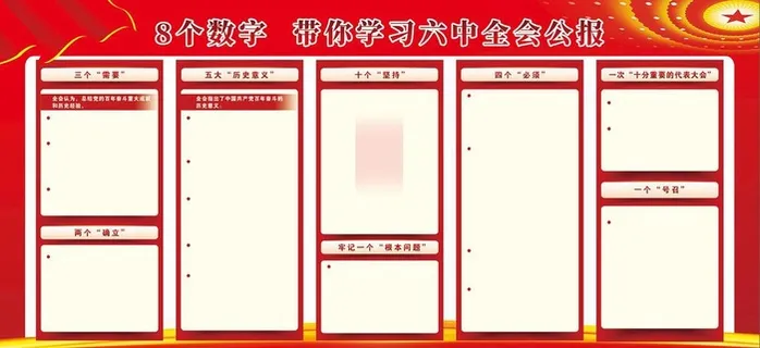 8个数字带你学习六中全会公报图片 8个数字带你学习六中全会公报图片