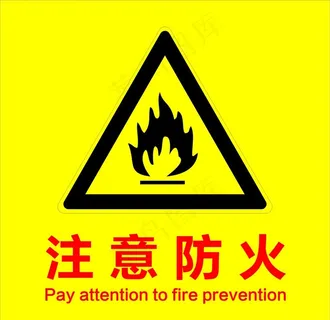 安全小标识 注意防火图片