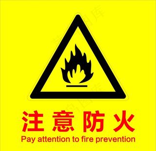 安全小标识 注意防火图片
