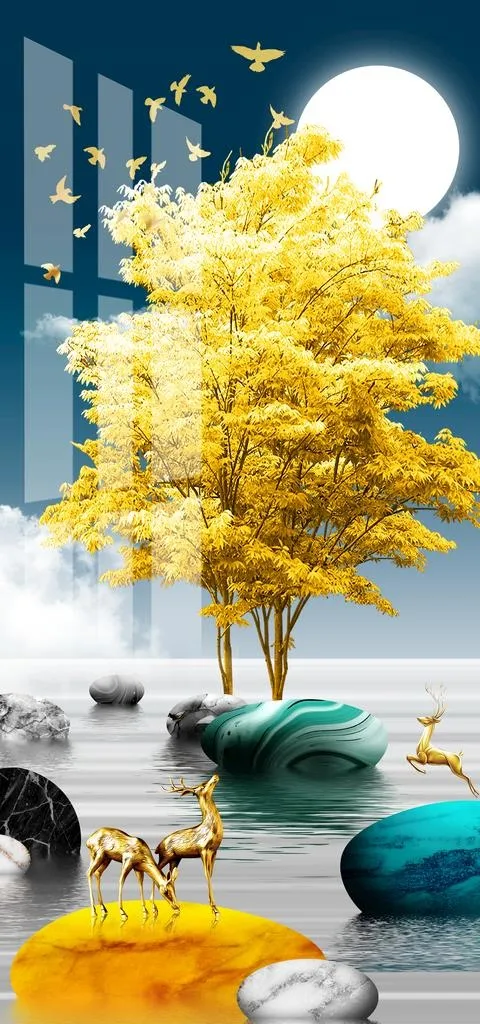 装饰画图片psd模版下载