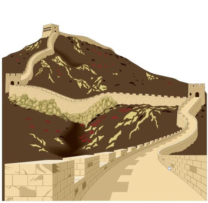 长城插画图片