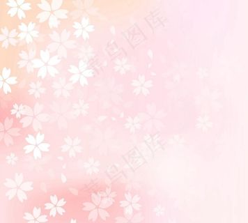 粉红色樱花背景图片