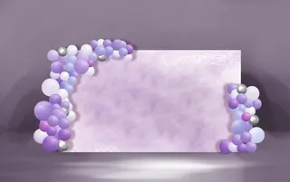 紫色气球链图片