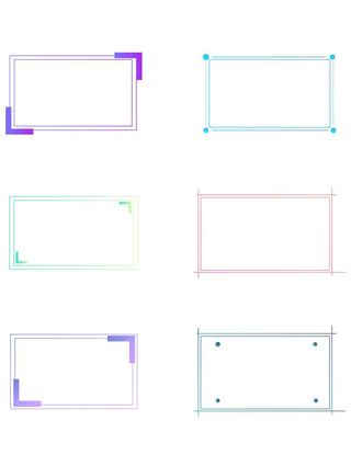 蓝色科技风边框图片