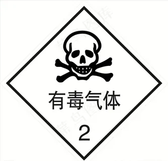 危险货物包装标志 有毒气体图片