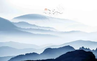 水墨山图片