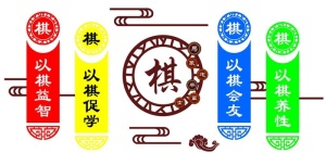 棋道文化棋牌室文化墙图片
