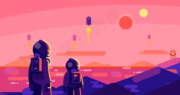宇宙卡通插画图片 宇宙卡通插画图片