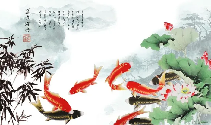 九鱼图图片(9071x5669)psd模版下载